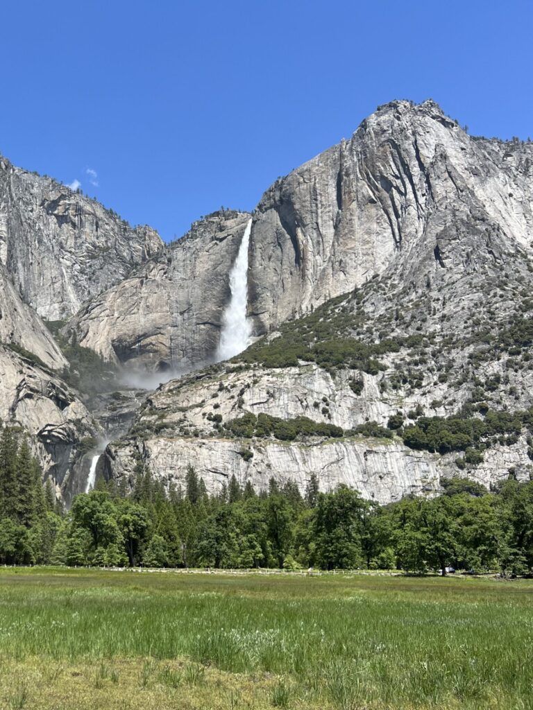 Yosemite Falls seen from Cook's Meadow